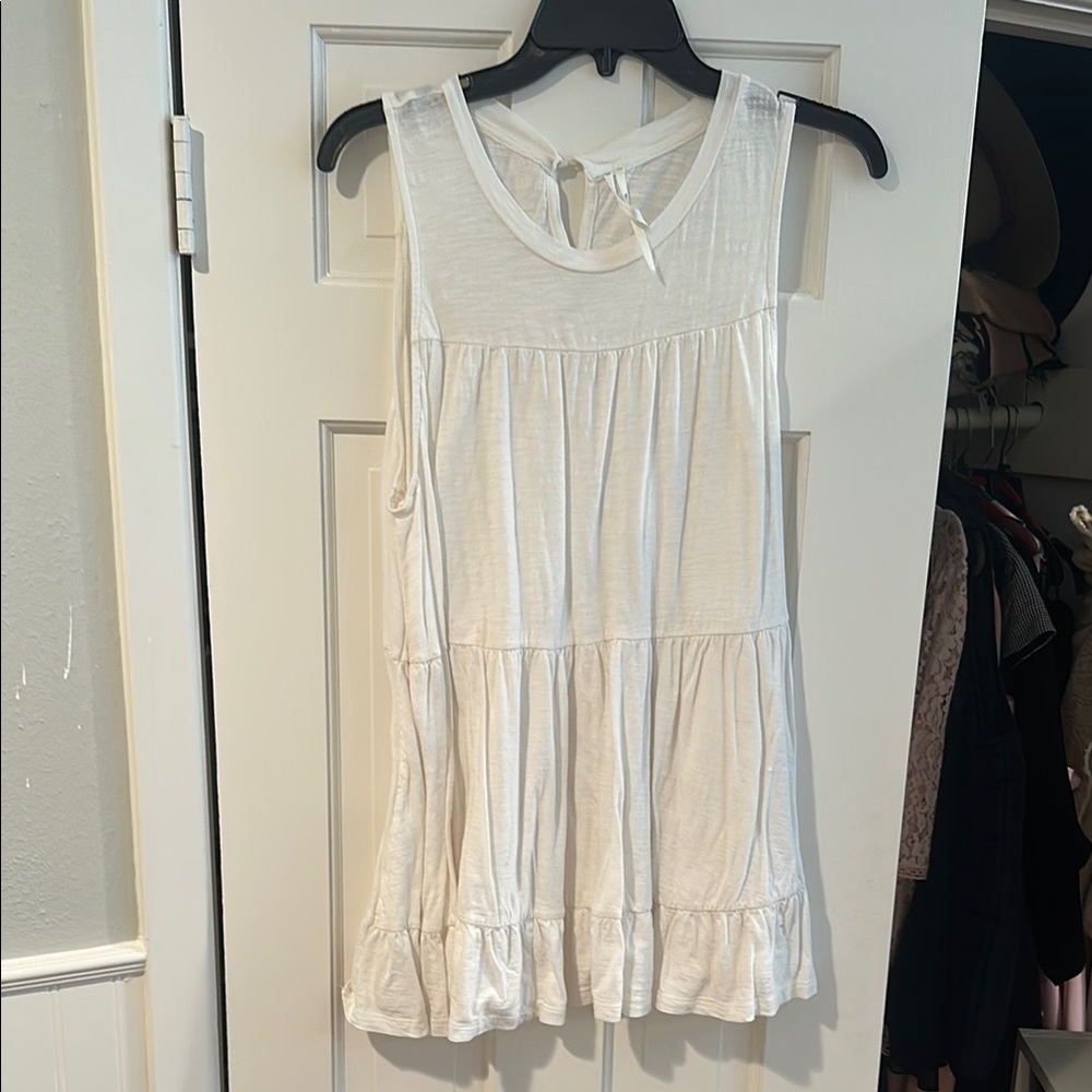 Anthropologie Cream Sleeveless Dress